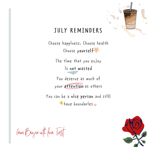 July Reminders 2023